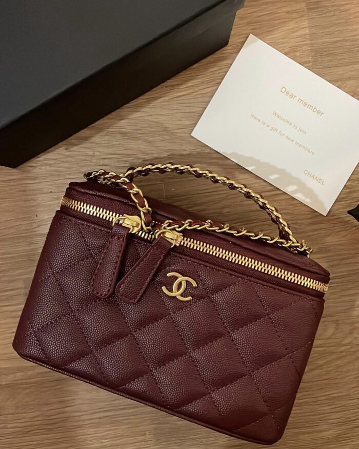 ⁦شانيل كلاسيك عنابي⁩ - الصورة ⁦3⁩