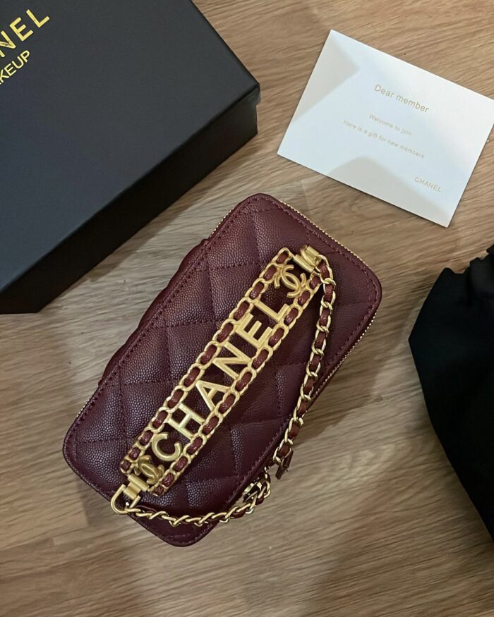 ⁦شانيل كلاسيك عنابي⁩ - الصورة ⁦2⁩